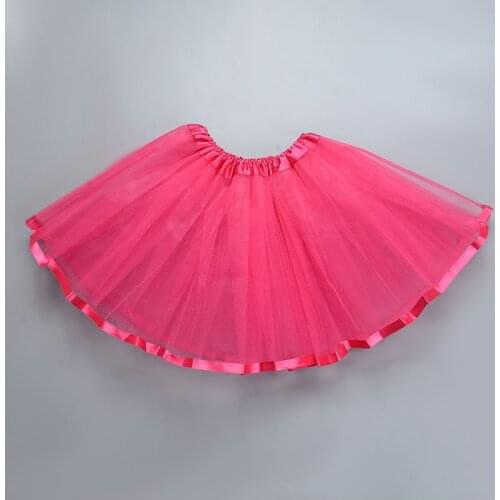 2020 Sweet Girls Tutu Skirts Baby Girls Fluffy Pettiskirts Skirt Princess Girl Ball Gown skirt Dance Wear Party Clothes Rose red