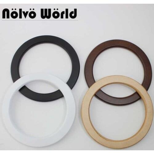 4-10 pieces 14cm Tabular White Circle Wood handles for Handmade bags,high quality Wood Purse Hand Bag Ring Handles