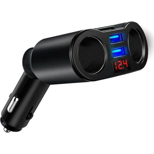 Car Charger Dual USB Chargers 2-Way Car Cigarette Lighter Socket Splitter Adapter USB Charging Car Charger For Off-Road Vehicle