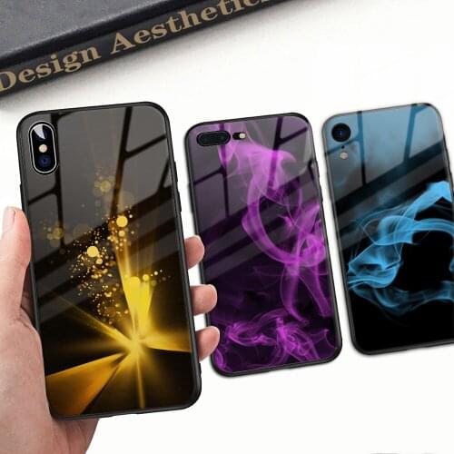 Tempered Glass phone Case for iPhone 6 6S plus 8 7 plus X XR XS MAX 11 12 pro max Case for Tempered Glass Back Case Cover