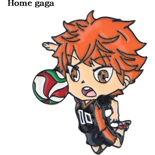 DB320 Homegaga Volleyball Boy Anime Pin Cosplay Badge Custom DIY Backpack Icon Button Cartoon Brooch Kawaii Accessory