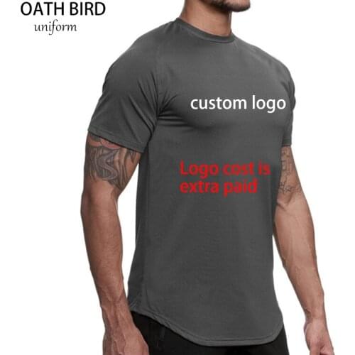 Breathable O Neck Sport Wear T-shirts Polyester Mens Running Gym Fitness Tshirt Custom Printing Logo