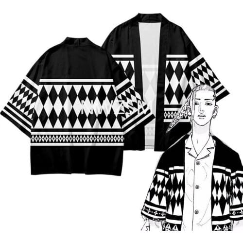 Tokyo Revengers T-shirt Sano Manjirou Ken Ryuguji Haori Anime t shirt Polyester Summer Short-sleeve Tees tops