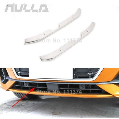 Chrome Front Bumper Cover Trim for Audi Q3 2019 2020 F3 Car Styling Lower Grille Accessories