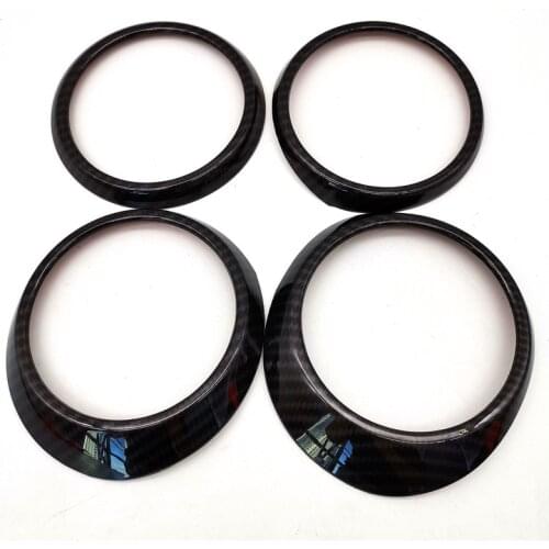 Carbon Fiber Look Dashboard Central Control Air Outlet Ring For Toyota Tacoma 2016-20