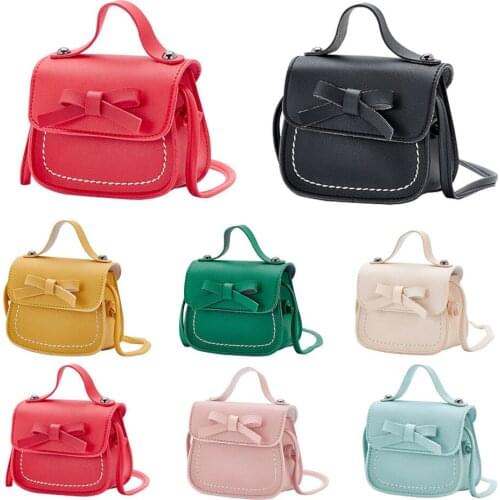 Pudcoco 2020 Kid Girl Mini Bags Toddler Baby Girl Princess Bow Shoulder Crossbody Bags Solid Shoulder Bag