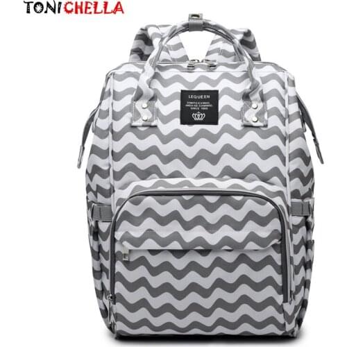Multifunctional Diaper Bag Mummy Maternity Travel Backpack Fashion Striped Design Newborn Nursing Nappy Bag For Baby Care CL5557