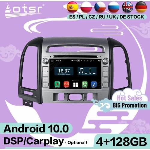 2 Din 128G Multimedia Stereo Android Player For Hyundai Santa Fe 2012 2013 2014 2015 GPS Headunit Audio Radio Receiver Head Unit