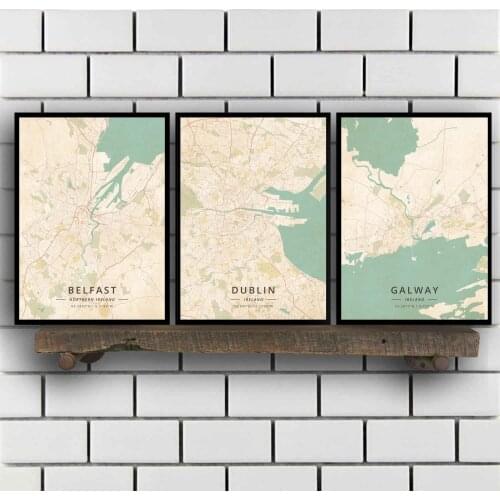 Belfast Dublin Galway Kilkenny Northern Ireland Poster