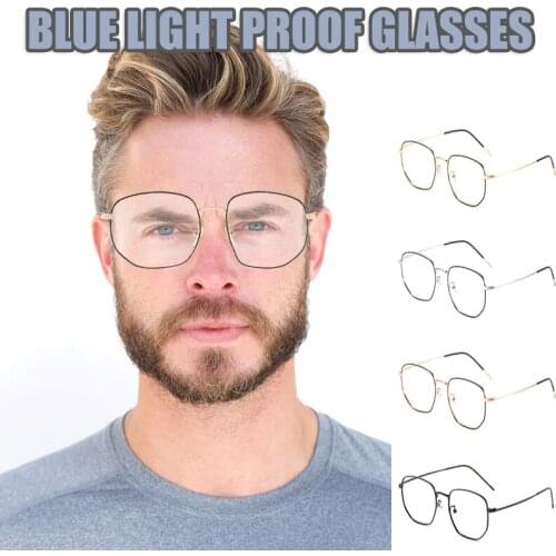 Clear Anti Blue Light Blocking Glasses Discoloration Computer Game Eyeglasses Anti Eyestrain for Women Men HSJ88