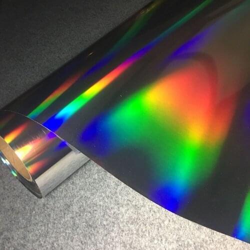 Rainbow Laser Colorful Car Film Vinyl Wrap DIY Motorcycle Mobile Phone Laptop Scooter Bike Skin Cup PVC Sticker Silver