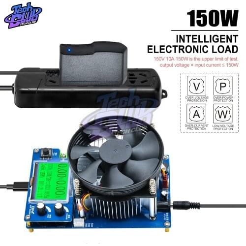 150W 10A Adjustable Constant Current Electronic Load Battery Tester Lead-acid lithium Discharge Capacity meter Tester