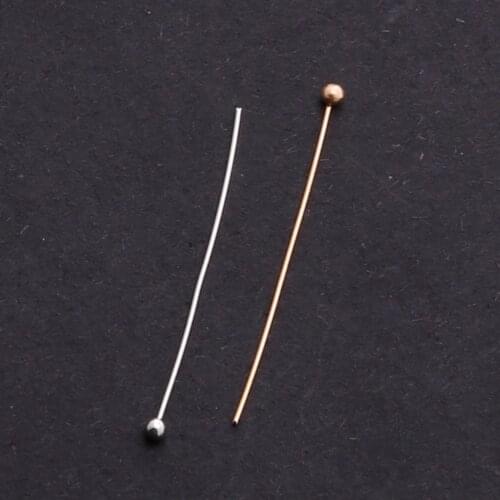 0.5x30mm 300Pcs Rhodium Gold Plated Ball Head Pins Needles For DIY Earrings Findings Handmade Crafts Jewelry Making Supplies