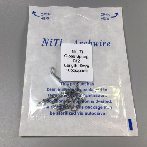 10 Packs Dental Orthodontic Closed Coil Spring NiTi 6mm 0.012" Implant Eyelet