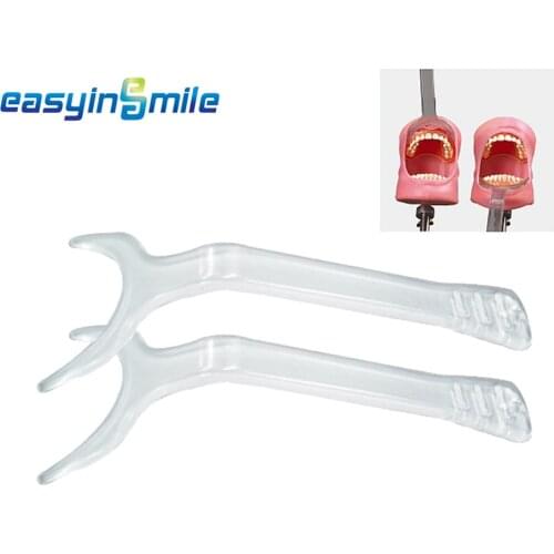 2Pcs/Pack Dental Cheek Retractor Easyinsmile Photograph T-shape Lip Mouth Opener Clear Plastic Autoclavable