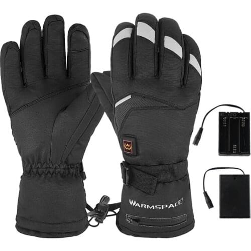 Outdoor Winter Electric Thermal Gloves Waterproof USB Heated Gloves Battery Powered Touch Screen Ski Cycling Snow Mitten Glove