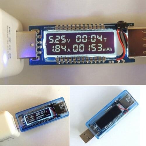 New 20V phone Voltager Display USB Voltmeter USB DC Charger Doctor Mobile Power Detector Battery Tester Voltage Current Meter