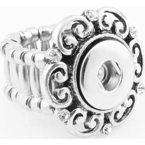 XH352 New DIY snap button Rings Elastic Design (fit 12mm snaps )