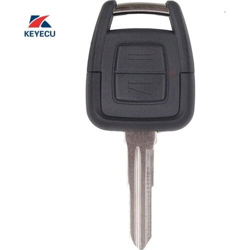 KEYECU Replacement Remote Car Key Shell Case Fob 2 Button for Vauxhall Opel Astra Zafira Vectra Omega,HU46 Blade