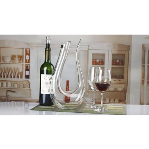 1PC 1500ml crystal red wine decanter wedding wine decanter red wine glass wine dispenser U-shaped decanter JS 1102
