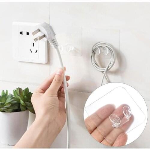 20pcs Transparent Wall Hook Strong Self Adhesive Door Wall Hangers Hooks Suction Heavy Load Rack Cup Sucker For Kitchen Bathroom