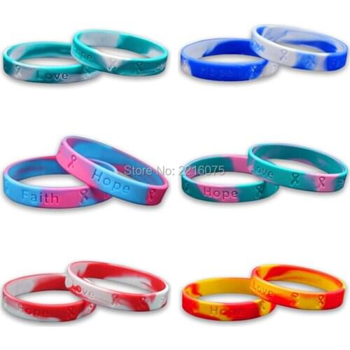 300pcs Swirl Religious Hope Love Faith wristband silicone bracelets free shipping by DHL express