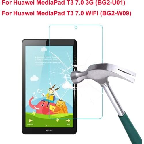 9H Tempered Glass for Huawei MediaPad T3 7.0 WiFi BG2-W09 Tablet Film T3 7.0 3G BG2-U01 Scratch resistant Glass Screen Protector