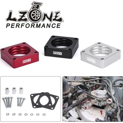 Aluminum Throttle Body Spacer For 91-06 Jeep Wrangler TJ YJ Cherokee XJ 2.5L/4.0L Engine Gas MJ w/ Gasket 1" Raise Manifold Carb