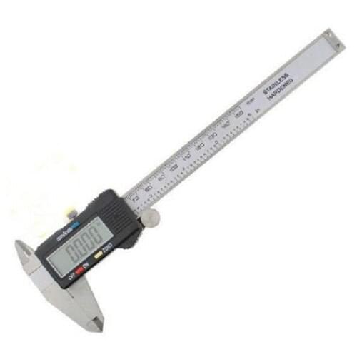 Silver 6 "/ 150mm Digital Electronic King Foot Caliber Large LCD Screen Tool Minimeter