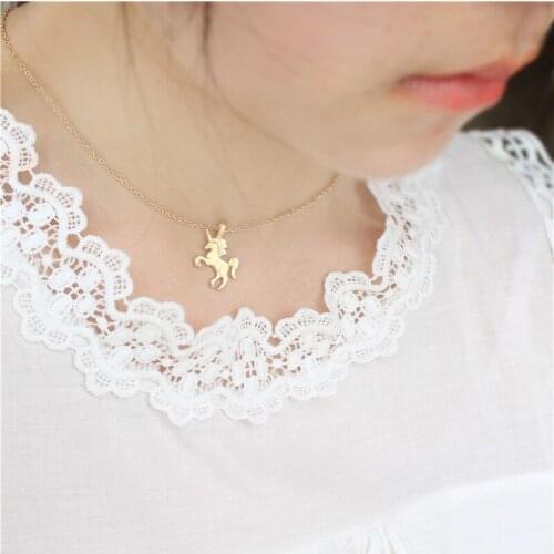 Europe / U S Pendant Necklace The Unicorn Necklace Women Necklace Ladies Jewelry Birthday Gift