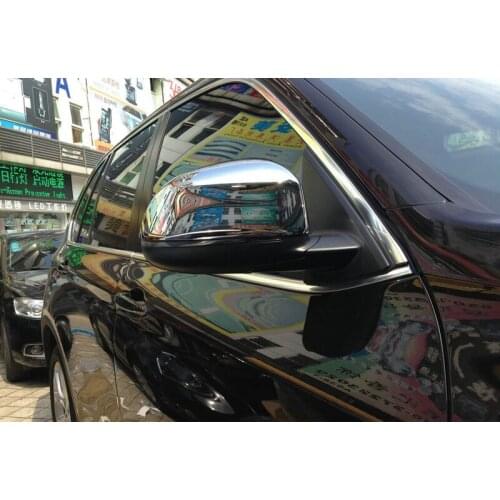 Chromed ABS Plastic 2PCS Rearview Side Door Mirror Cover Protector Trim For BMW X4 2014 15