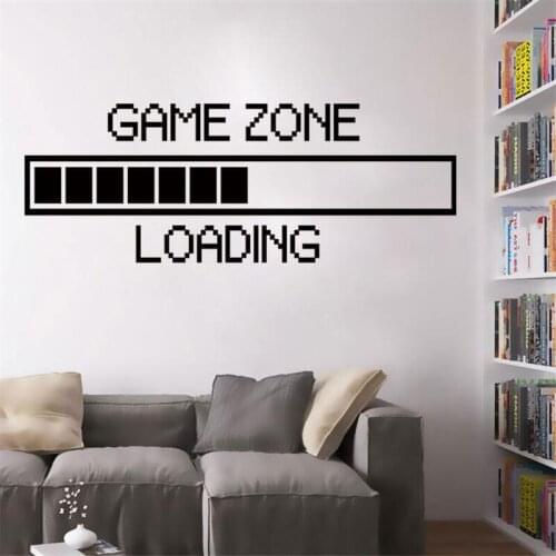 Game Zone Loading Game Sticker Living Room Bedroom Sofa Wall Decoration wall stickers for kids rooms Environmental PVC