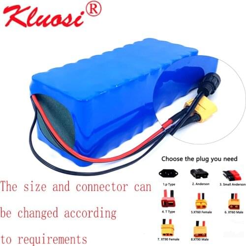 KLUOSI 48V 11.6Ah 12Ah 13S4P 48V Battery 54.6V Li-ion Battery Pack with 30A BMS for Motor Electric Scooter Vehicle Ebike Bicycle