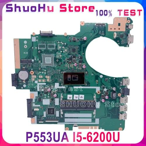 KEFU P553UA Motherboard For ASUS P553UA P553 P553UJ PRO553J Laptop Motherboard I5-6200U Tested 100% work original Mainboard