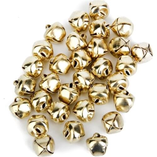 Metal Jingle Bells for Christmas Decoration Jewellery Making Craft 10mm Pack of Approx. 100pcs Golden