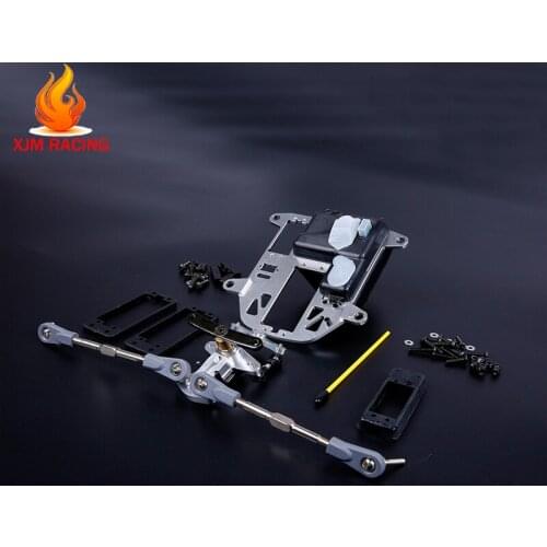 CNC Metal Symmetrical Steering Kits (Plastic Rod Version) Fit for 1/5 Hpi ROFUN BAHA Kingmotor ROVAN Baja 5B 5T 5SC RC CAR PARTS