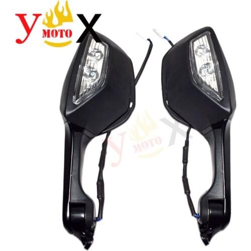 Modified Motorcycle Side Rearview Rear View Mirror W/ Turn Signal For Kawasaki Ninja ZX10R ZX-10R ZX1000 ZX1000J/K/ABS 2011-2015