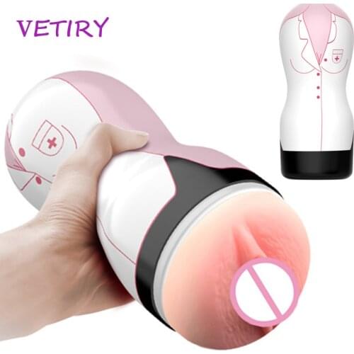 VETIRY Male Masturbator Cup Soft Pussy Adult Sex Toy for Man Penis Masturbation Sex Machine Sexy Shop Erotic Toys Real Vagina