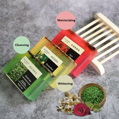 Handmade Essential Oil Soap Face Care Hand Cleansing Bathing Soap Bar Moisturizing Whitening Skin Deep Cleaning Flower Scented