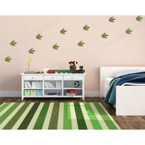 Dinosaur Footprint Wall Decals Dino Track Wall Stickers Boys Bedroom Decor Vinyl Decal Boys Bedroom Nursery Decal Set of 24 Z694