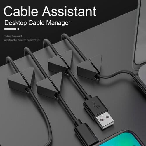 Desktop Organizer Data Cable Finishing Tool Fixed Cellphone Line Hub Buckle bedside Cables Manager Earphone Finishing Artifact