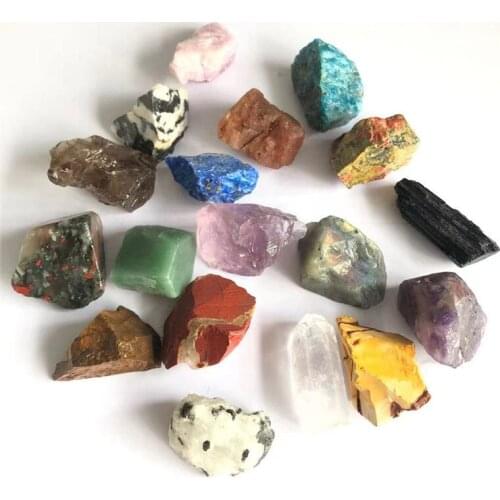 100g Natural Mixed raw Stone Colorful Gems Citrine Rose quartz Rough Mineral Rocks Collection Healing Stone Decor