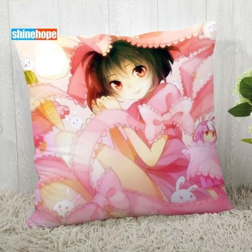 Inaba Tewi Pillow Cover Customize Anime Pillowcase Modern Home Decorative Pillow Case For Living Room 45X45cm,40X40cm
