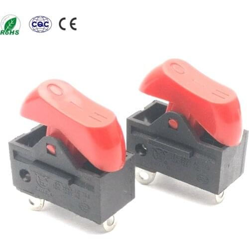 The switch of the electric hair dryer hair dryer accessories 6A type rocker rocker switch 3 foot three red KCD15-RK2-33