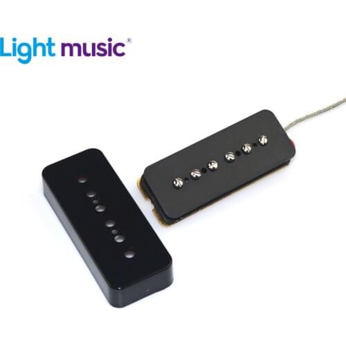 Alnico 5 Pickup 1 Set of Vintage Soapbar P90 P 90 Guitar Neck & Bridge Pickups Black Guitar Accessories Guitar Bridge Pickup