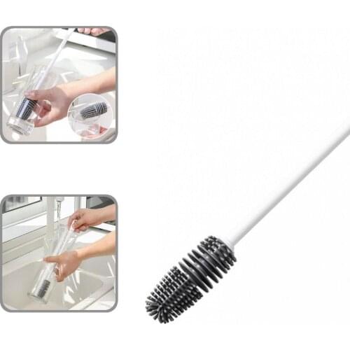 Portable Excellent Milk Bottle Scrubber Brush Supplies PP Cup Brush Hanging Design for Dorm