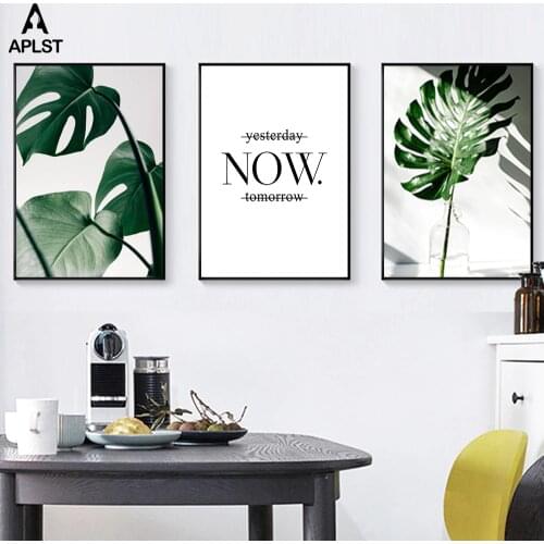 Leaves Poster Monstera Tropical Plant Canvas Paintings Botanical Prints Leaf Wall Art Picture Home Decor for Living Room Bedroom