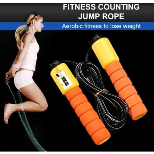 Jump Ropes with Counter Sports Fitness Adjustable Fast Speed Counting Jump Skip Rope Skipping Wire