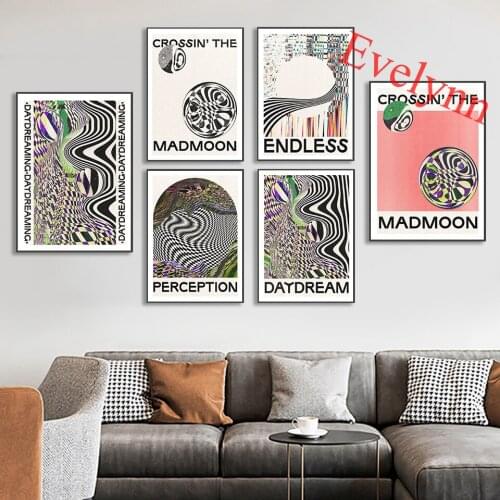 Nordic Abstract Daydream ,Endless,Perception Quotes Poster and Print Wall Art Canvas Painting Home Minimalism Bedroom Decoration