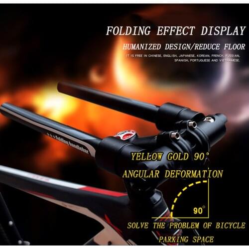 Ultralight Bike Folding Handlebar Aluminum Alloy Straight Handlebars Mountain Road Bicycle Scooter Flat Handle Bar 560mm 31.8mm